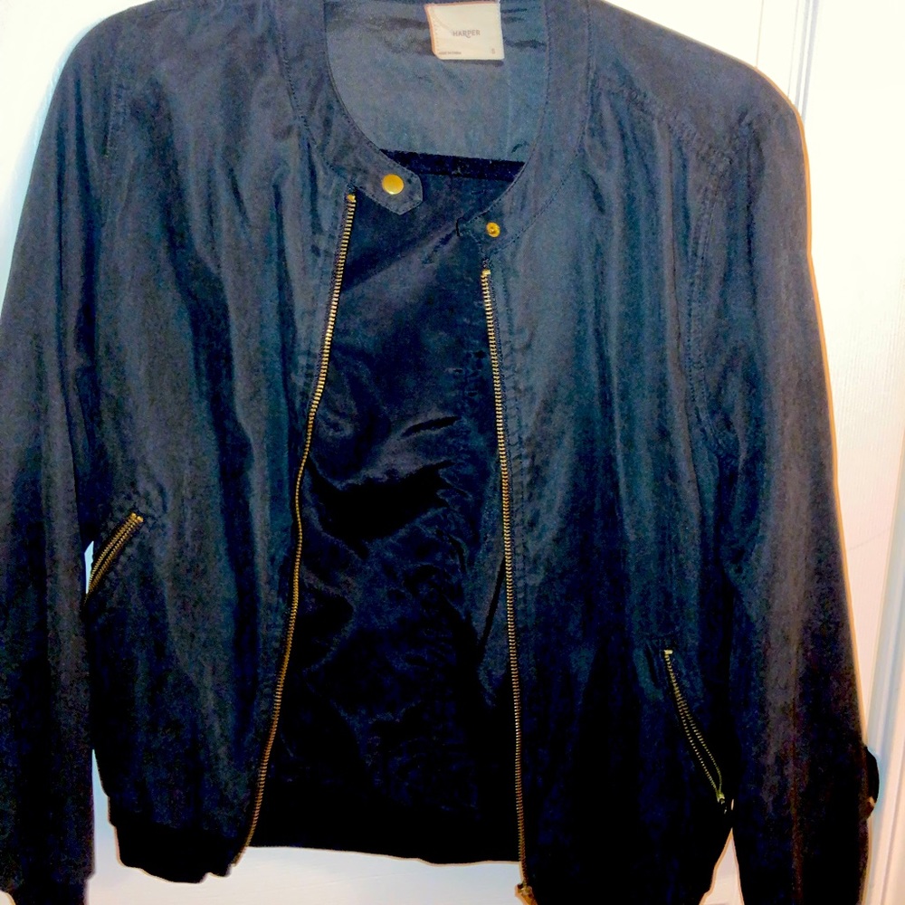 Black bomber jacket